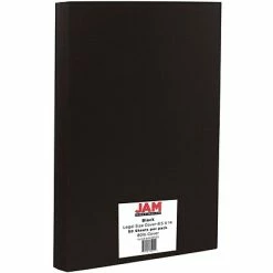 Outlet ⌛ Jam® Cardstock Paper JAM Paper 80 Lb. Cardstock Paper, 8.5" X 14", Black, 50 Sheets/Pack (64429505) 🥰