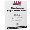 Best deal 🔥 Copy & Multipurpose Paper JAM Paper® Strathmore Paper - 8.5" X 11" - 24 Lb. Bright White Wove - 500/box ❤️