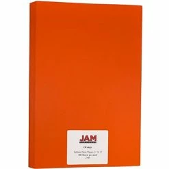 Wholesale 🎁 JAM Paper® Matte Colored Paper, 24 Lbs., 11" X 17", Orange Recycled, 100 Sheets/Pack (16728464) 🌟