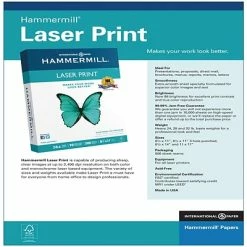 Buy 😉 Copy & Multipurpose Paper 🔨 Hammermill Laser Print Paper, 8.5" X 11", 28 Lbs., 4000 Sheets/Carton (12553-4) 🤩