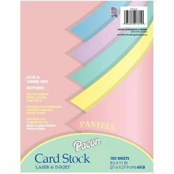 Budget 😀 Card Stock Array 65 Lb. Cardstock Paper, 8.5" X 11", Assorted Colors, 100 Sheets/Pack (101315) ⭐