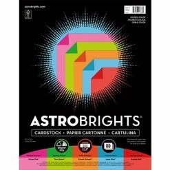 Outlet ❤️ Card Stock Astrobrights 70 Lb. Cardstock Paper, 8.5" X 11", Assorted Colors, 80 Sheets/Ream (91668) ⭐