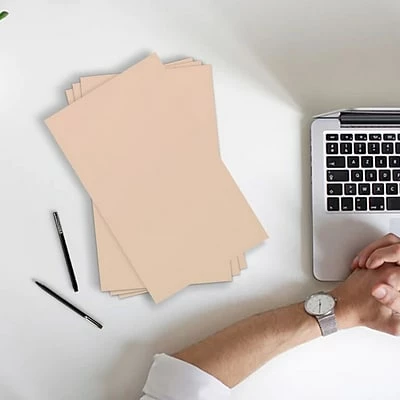 Best deal ✨ Jam® Vellum Translucent Cardstock JAM Paper Vellum Bristol 67 Lb. Cardstock Paper, 11" X 17", Peach Pink, 50 Sheets/Pack (16932839) ✔️ - Image 3