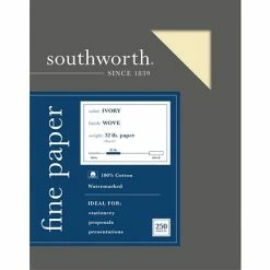 Hot Sale 💯 Classic Paper Southworth 8.5"W X 11"L Business Paper, 32 Lbs., Wove Finish, 250/Box (JD18IC) 👏