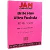 Cheapest 👏 Jam® Smooth Brite Hue Cover Cardstock Paper JAM Paper 65 Lb. Cardstock Paper, 8.5" X 11", Ultra Fuchsia Pink, 250 Sheets/Ream (184851B) 🧨