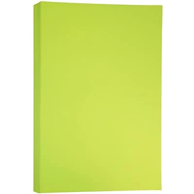 Wholesale 😀 Jam® Cardstock Paper JAM Paper Ledger 65 Lb. Cardstock Paper, 11" X 17", Terra Lime Green, 50 Sheets/Pack (16728486) 😀 - Image 2