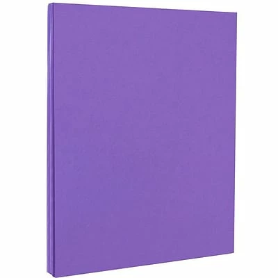 Wholesale 🎁 Jam® Smooth Brite Hue Cover Cardstock Paper JAM Paper 65 Lb. Cardstock Paper, 8.5" X 11", Violet Purple, 250 Sheets/Ream (102426B) 🛒 - Image 2