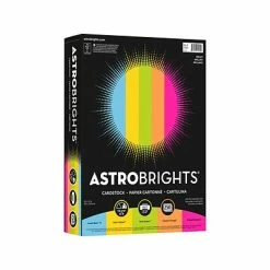 Hot Sale ✨ Card Stock Astrobrights Bright 65 Lb. Cardstock Paper, 8.5" X 11", Assorted Colors, Pack (99904) 🎁