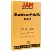 Buy 👍 Jam® Cardstock Paper JAM Paper 80 Lb. Paper, 8.5" X 14", Gold, 50 Sheets/Pack (17326988) 😉