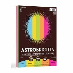 New 🛒 Card Stock Astrobrights Bright 65 Lb. Cardstock Paper, 8.5" X 11", Assorted Colors, 50 Sheets/Pack (99326-01) 🤩