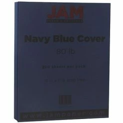 Cheap 😉 Jam® Cardstock Paper JAM Paper 80 Lb. Cardstock Paper, 8.5" X 11", Navy Blue, 250 Sheets/Ream (LEBA242B) 🤩