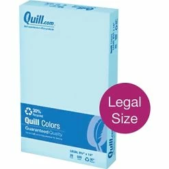 Best reviews of 🥰 Quill Brand® 30% Recycled Multipurpose Colored Paper, 20 Lbs., 8.5" X 14", Blue, 500 Sheets/Ream (720573) ⭐