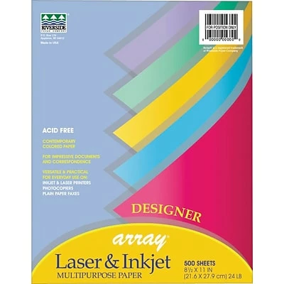 Coupon 🛒 Colored Paper Pacon Array Recycled Designer Colors Paper, 24 Lb., 500 Sheets/Rm 🎁