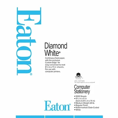 Coupon 👏 Eaton Continuous Form Paper Southworth 9.5" X 11" Multipurpose Paper, 20 Lbs., 91 Brightness, 1000/Box (35-520-10) ⭐