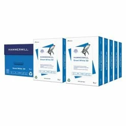 New 😉 Copy & Multipurpose Paper 🔨 Hammermill Great White 30 Copy Paper, 8.5" X 11", 20 Lbs., White, 500 Sheets/Ream, 10 Reams/Carton (86700) 🤩