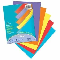 Hot Sale 🛒 Card Stock Pacon Array 65 Lb. Cardstock Paper, 8.5" X 11", Assorted Colors, 100 Sheets/Pack, 2 Packs/Bundle (PAC101167) 🔥