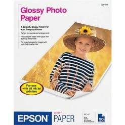 Cheap 🛒 Epson® 9 Mil. Photo Lab Quality Glossy Inkjet Paper Epson Glossy Photo Paper, 8.5" X 11", 20/Pack (S041141) 😉