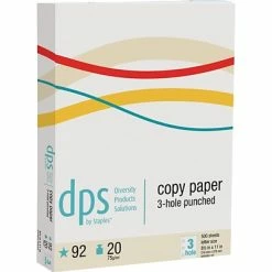 Best reviews of 🥰 Diversity Products Solutions By Staples Copy & Printer Paper DPS By Staples 8.5" X 11" 3-Hole Punch Copy Paper, 20 Lbs., 92 Brightness, 500/Ream (DPS08511P) 🔥