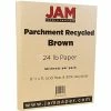 New 😍 Copy & Multipurpose Paper JAM Paper® Parchment Colored Paper, 24 Lbs., 8.5" X 11", Brown Recycled, 50 Sheets/Pack (96600300A) 🤩