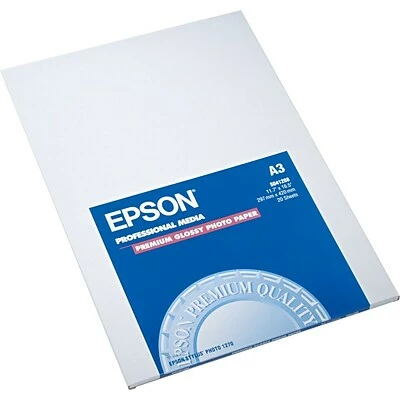 Discount 🛒 Photo Paper & Supplies Epson Ink Jet Photo Paper, Premium Glossy, 68 Lbs., A3-Size (11.7" X 16 1/2"), 20 Sheets/Pk ❤️