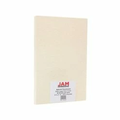 Promo 🔔 Jam® Cardstock Paper JAM Paper 65 Lb. Cardstock Paper, 8.5" X 14", Natural Parchment, 50 Sheets/Pack (96700400) 🥰