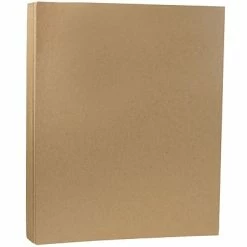 Hot Sale 😉 Jam® Cardstock Paper JAM Paper® Extra Thick Cardstock, 8.5 X 11, 130lb Brown Kraft Paper, 25/pack (78832695) ⌛