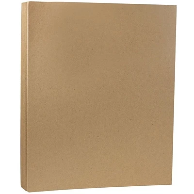 Hot Sale 😉 Jam® Cardstock Paper JAM Paper® Extra Thick Cardstock, 8.5 X 11, 130lb Brown Kraft Paper, 25/pack (78832695) ⌛