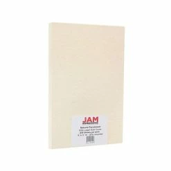 Budget 😀 Jam® Parchment Recycled Cover Cardstock JAM Paper Ivory Cardstock 65 Lb. Cardstock Paper, 8.5" X 14", Natural Parchment, 250 Sheets/Pack (96700400B) 😀