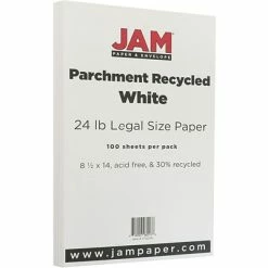 Budget 😀 Jam® Parchment Recycled Cover Cardstock JAM Paper® 8.5" X 14" Parchment Paper, 24 Lbs., 100 Brightness, 100 Sheets/Pack (17132141) ❤️
