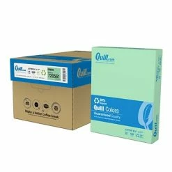 Brand new 👍 Colored Paper Quill Brand® 30% Recycled Colored Multipurpose Paper, 20 Lbs., 8.5" X 11", Green, 500 Sheets/Ream, 10 Reams/Carton (720561CT) 🌟