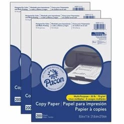 Cheap 🌟 Art Paper & Rolls Pacon® Multi-Purpose Paper, 20 Lb., 8.5" X 11", White, 200 Sheets Per Pack, 3 Packs (PACMMK12112-3) ❤️