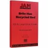 Hot Sale 👍 Jam® Cardstock Paper JAM Paper® 8 1/2" X 14" Legal Size Recycled Cardstock, Brite Hue Red, 50/Pack (16730927) 🎁