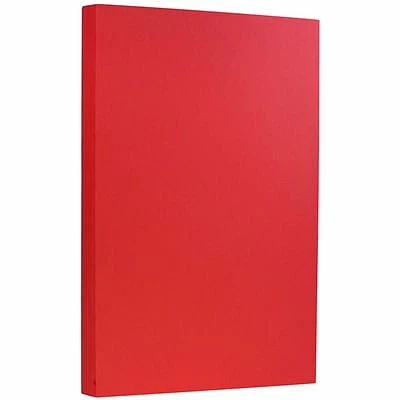 Hot Sale 👍 Jam® Cardstock Paper JAM Paper® 8 1/2" X 14" Legal Size Recycled Cardstock, Brite Hue Red, 50/Pack (16730927) 🎁 - Image 2