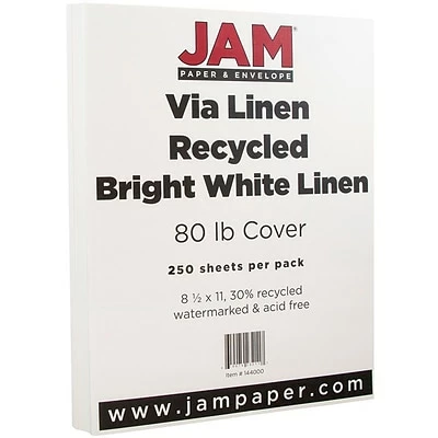 Best reviews of ✨ Jam® Strathmore Cover Cardstock JAM Paper® Strathmore Cardstock, 8.5 X 11, 80lb Bright White Linen, 250/box (144000B) ⭐