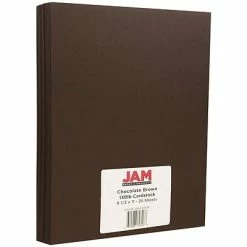 Top 10 🎉 Jam® Cardstock Paper JAM Paper® Matte Cardstock, 8.5" X 11", 130lb Chocolate Brown, 25/pack ⭐