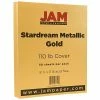Buy 🧨 Jam® Linen Cover Cardstock JAM Paper® Metallic Cardstock, 8.5 X 11, 110lb Stardream Metallic Gold, 50/pack (173SD8511GO285) ⭐