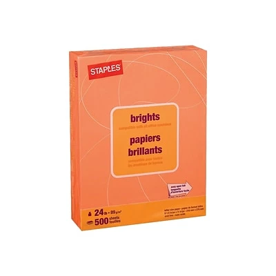 Outlet 🛒 Staples Brights 24 Lb. Colored Paper, Orange 😉 - Image 2