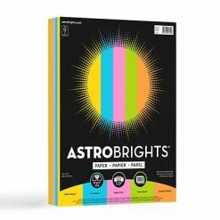 Budget 🥰 Astrobrights Radiant Colored Paper, 24 Lbs., 8.5" X 11", Assorted, 300 Sheets/Ream (91642) 🌟