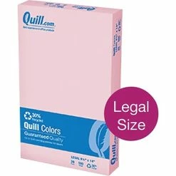 Top 10 🎉 Quill Brand® 30% Recycled Multipurpose Colored Paper, 20 Lbs., 8.5" X 14", Pink, 500 Sheets/Ream (720581) 👍
