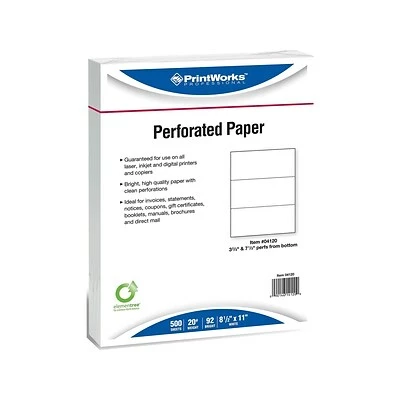 Coupon 🛒 Printworks® Professional Papers Printworks Professional 8.5" X 11" Specialty Paper, 20 Lbs., 92 Brightness, 500/Ream, 5 Reams/Carton (04120) 😉