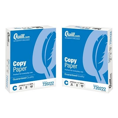 Best Sale 🛒 Quill Brand® Copy Paper Quill Brand® 8.5" X 11" Copy Paper, 20 Lbs., 92 Brightness, 500 Sheets/Ream (720222RM) 🧨 - Image 2