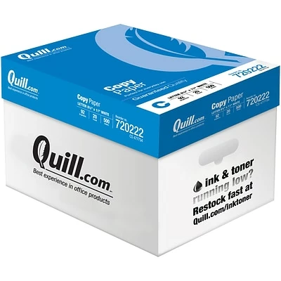 Best Sale 🛒 Quill Brand® Copy Paper Quill Brand® 8.5" X 11" Copy Paper, 20 Lbs., 92 Brightness, 500 Sheets/Ream (720222RM) 🧨 - Image 3