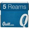 Coupon 🔔 Quill Brand® Copy Paper Quill Brand® 8.5" X 11" Multipurpose Copy Paper, 20 Lbs., 94 Brightness, 500 Sheets/Ream, 5 Reams/Carton (520555) ⌛