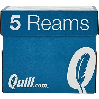 Coupon 🔔 Quill Brand® Copy Paper Quill Brand® 8.5" X 11" Multipurpose Copy Paper, 20 Lbs., 94 Brightness, 500 Sheets/Ream, 5 Reams/Carton (520555) ⌛