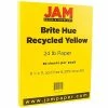 Best Sale 👍 JAM Paper® Smooth Colored Paper, 24 Lbs., 8.5 X 11, Yellow Recycled, 50 Sheets/Pack (103945A) 👏