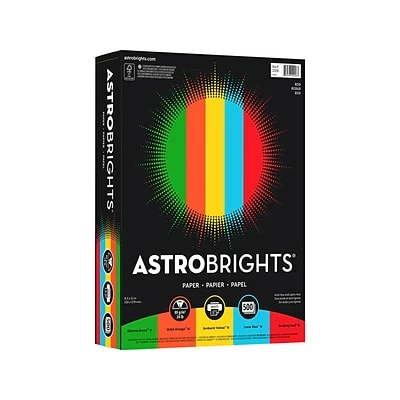 Deals ⭐ Copy & Printer Paper Astrobrights Eco Colored Paper, 24 Lbs., 8.5" X 11", Assorted Colors, 500 Sheets/Pack (22226) 🔥