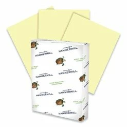 Discount 🧨 Hammermill® Recycled Colored Paper, 20 Lbs., 8.5" X 11", Canary, 5000 Sheets/Carton (103341) 🌟