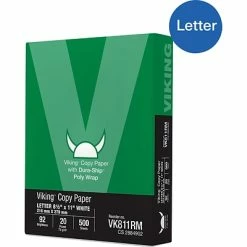 New š„° Copy & Multipurpose Paper Dura-Ship⢠Viking⢠8.5" X 11" Poly Wrap Copy Paper, 20 Lbs., 92 Brightness, 500 Sheets/Ream (2855198) š