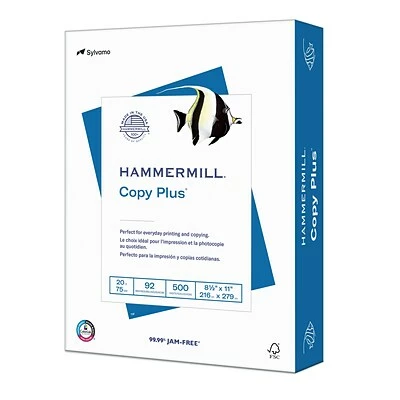 Top 10 🥰 HammerMill® Copy Plus Copy Paper 🔨 Hammermill Copy Plus 8.5" X 11" Copy Paper, 20 Lbs., 92 Brightness, 500/Ream (105007) 🎁