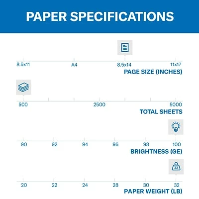 Discount ❤️ Copy & Multipurpose Paper 🔨 Hammermill Premium 8.5" X 14" Color Copy Paper, 28 Lbs., 100 Brightness, 500/Ream (102475) 🎁 - Image 3